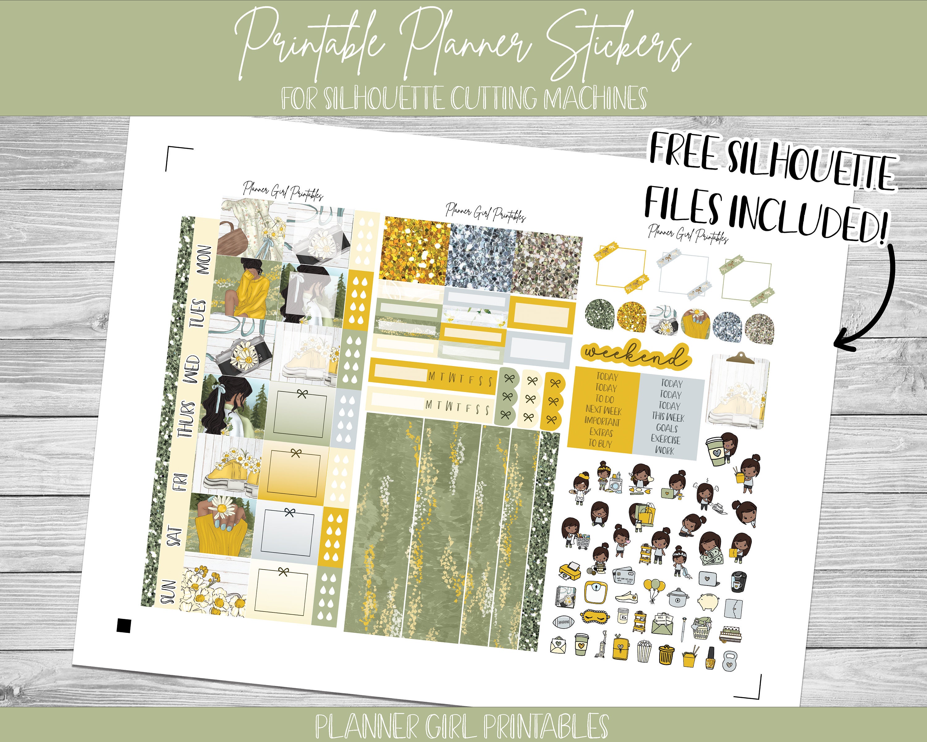PRINTABLE Hobonichi Weeks Weekly Kit | Daisies and Wildflowers Spring ...