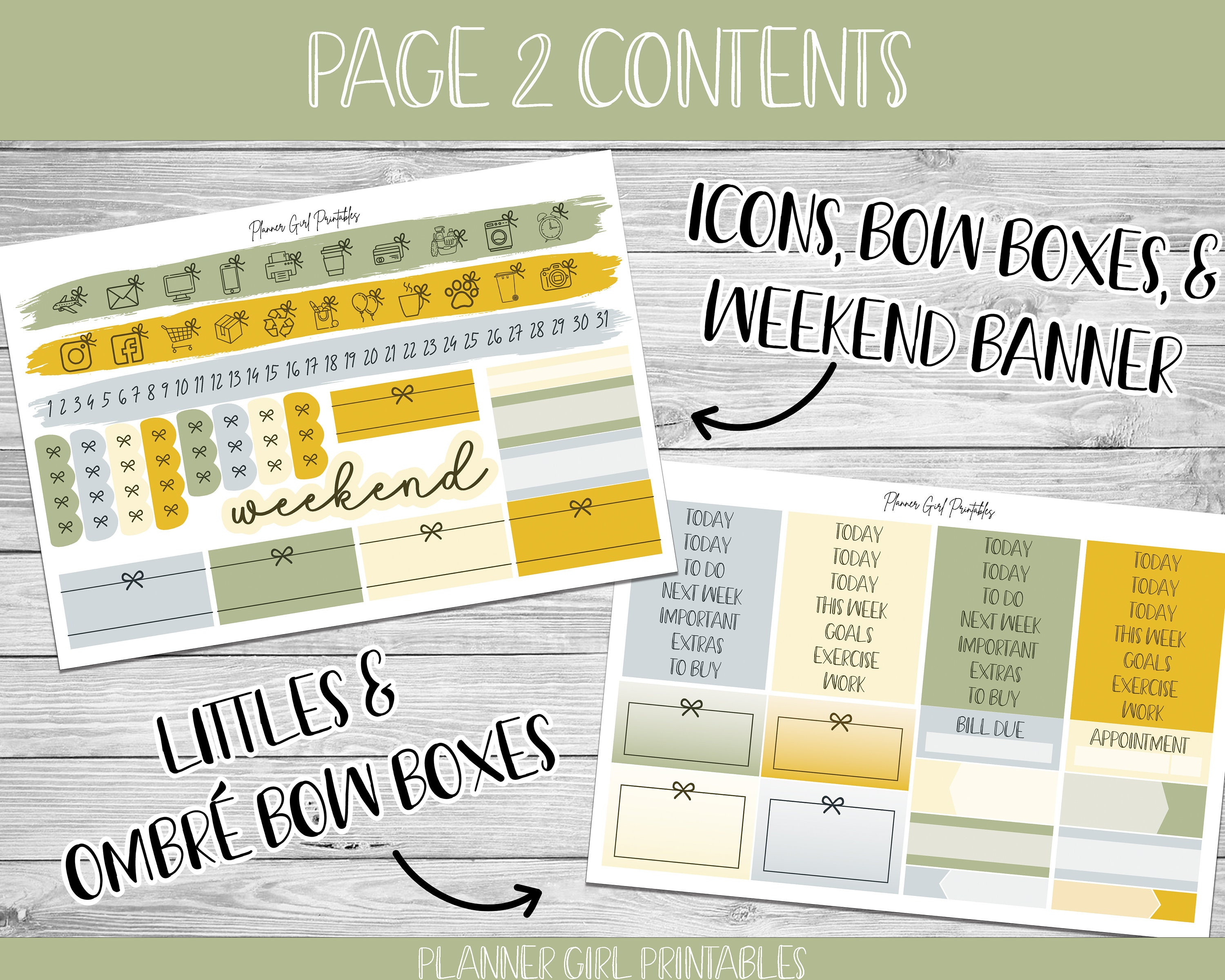 PRINTABLE Happy Planner Classic Stickers Weekly Kit Daisies Spring Time ...