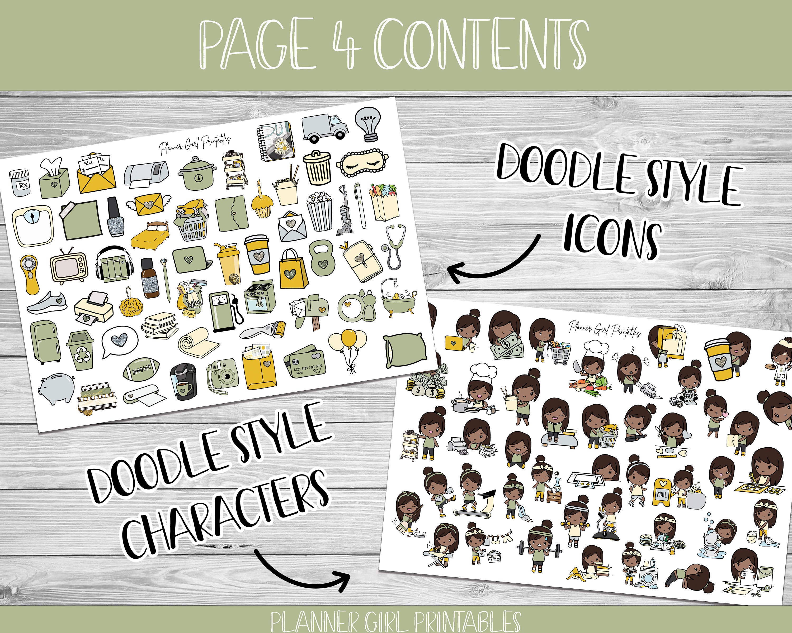 PRINTABLE Happy Planner Classic Stickers Weekly Kit Daisies | Etsy