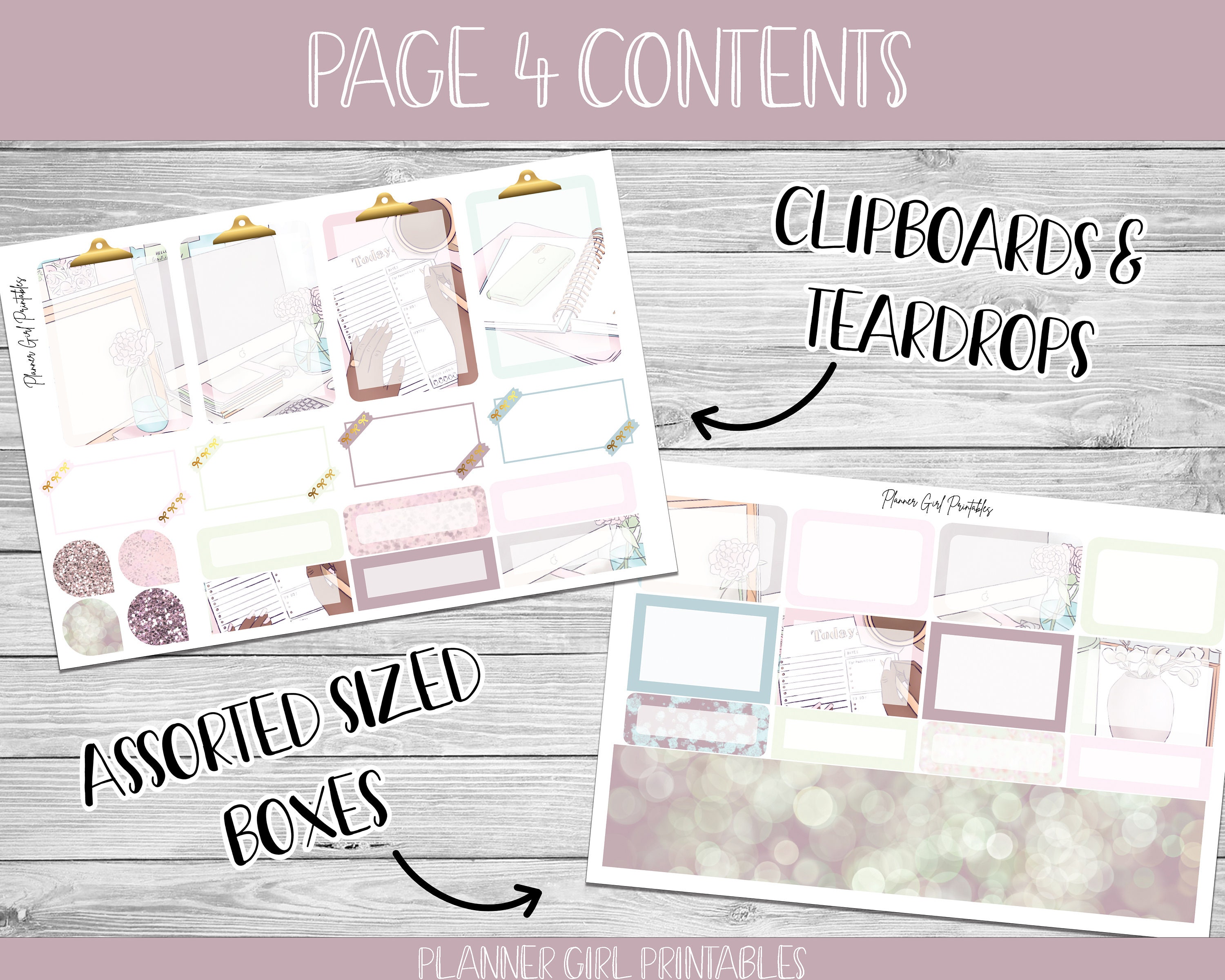 PRINTABLE Happy Planner Classic Stickers Weekly Kit | Hustle Hard Girl ...