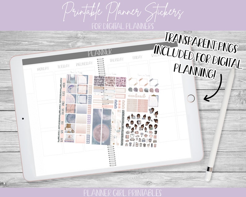 PRINTABLE Hobonichi Weeks Weekly Kit Celestial Full Moon | Etsy