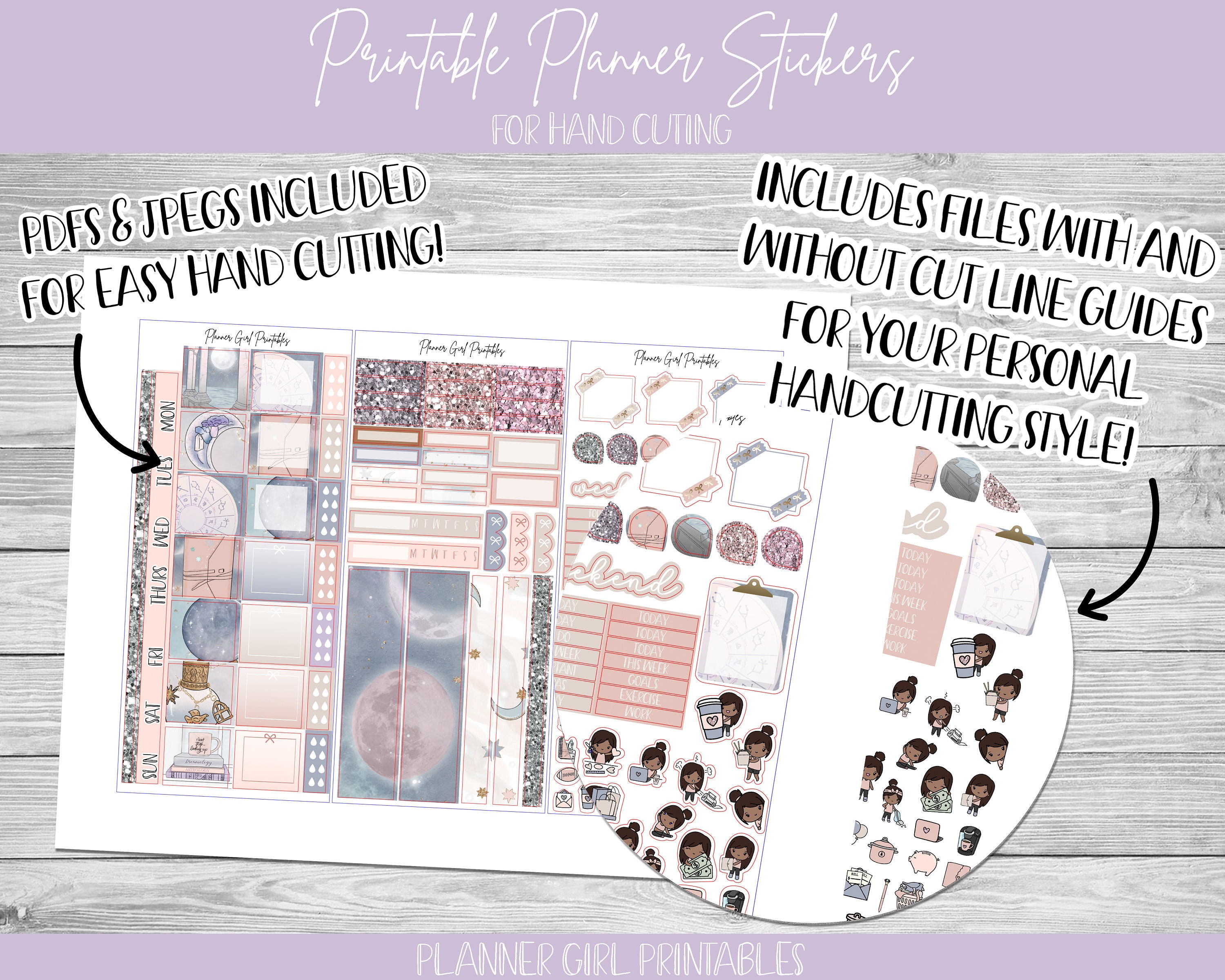 PRINTABLE Hobonichi Weeks Weekly Kit Celestial Full Moon | Etsy