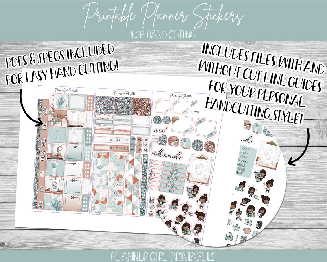 PRINTABLE Hobonichi Weeks Weekly Kit | Lets Hygge Stay Home Teal Boho ...