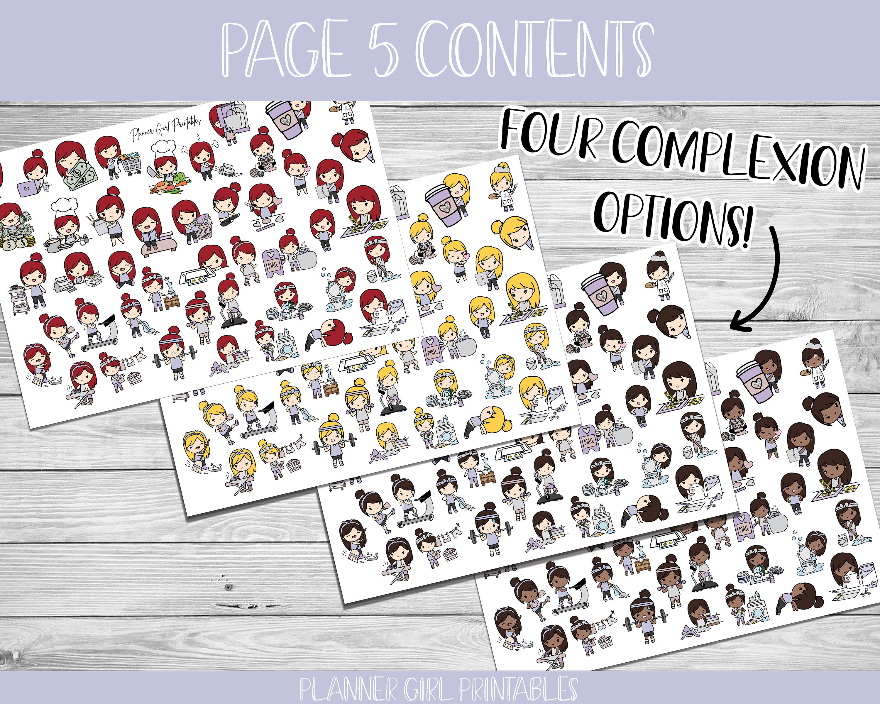PRINTABLE Happy Planner Classic Stickers Weekly Kit | Lazy Sunday Cozy ...