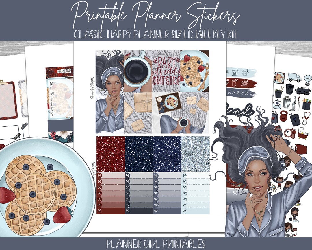 PRINTABLE Happy Planner Classic Stickers Weekly Kit | Winter Mornings ...