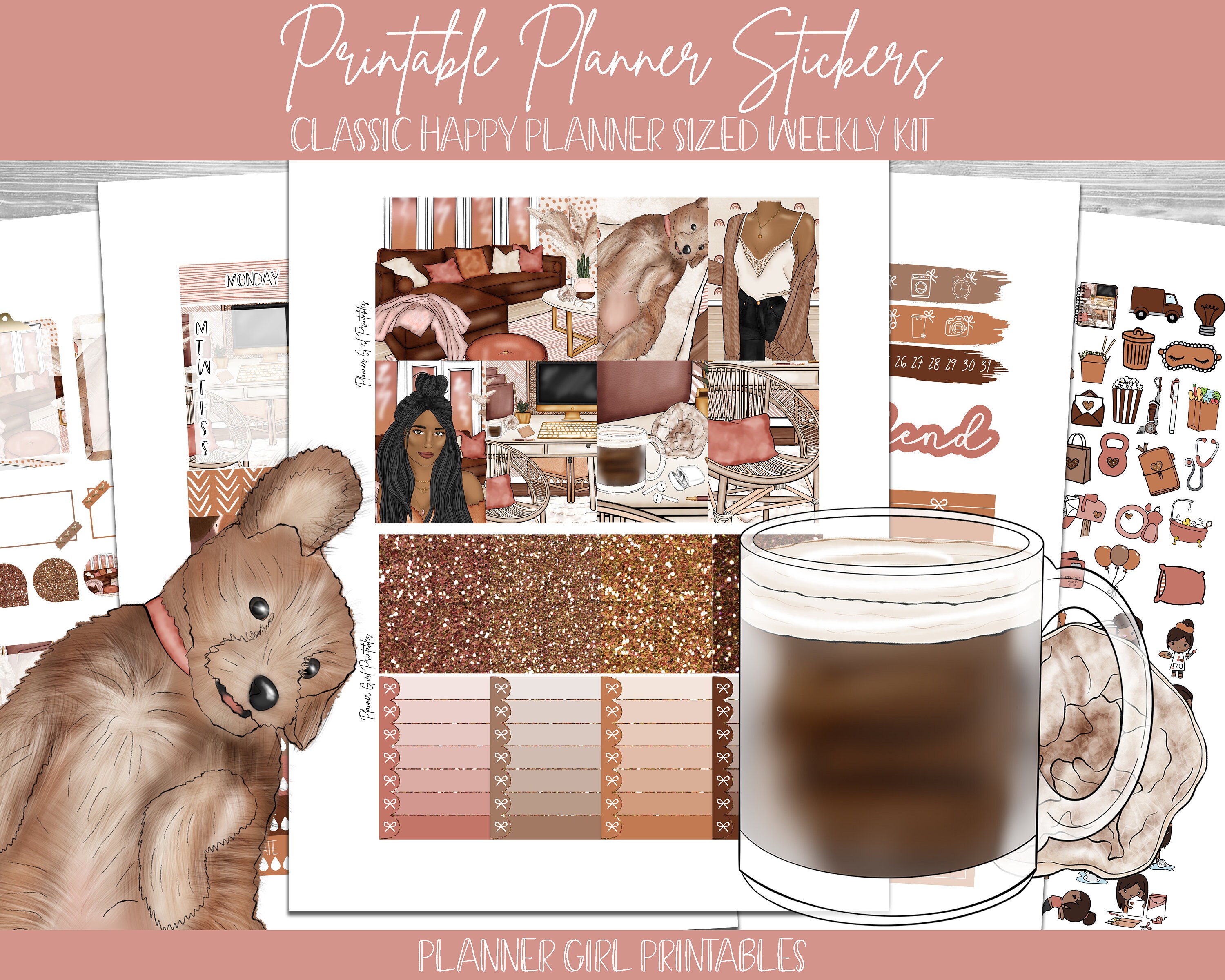 PRINTABLE Happy Planner Classic Stickers Weekly Kit | Get It Done Girl ...