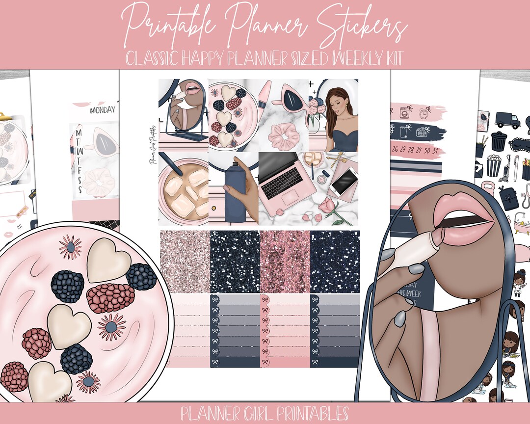 PRINTABLE Happy Planner Classic Stickers Weekly Kit | Miss Chic Beauty ...