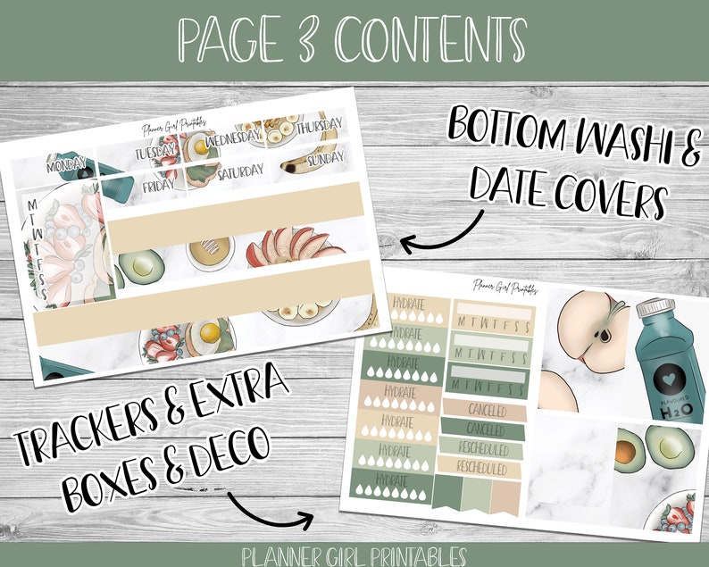 PRINTABLE Happy Planner Classic Stickers Weekly Kit Healthy | Etsy