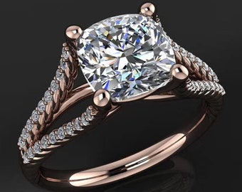 Custom Engagement Ring: 3D CAD Design, Handmade Fine Jewelry