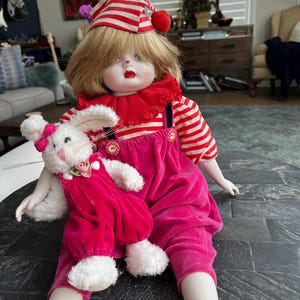 Vintage musical clown doll