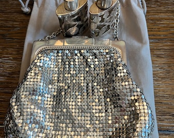 1930s Whiting & Davis Silver Mesh Purse, Metal Chain Handle - Etsy