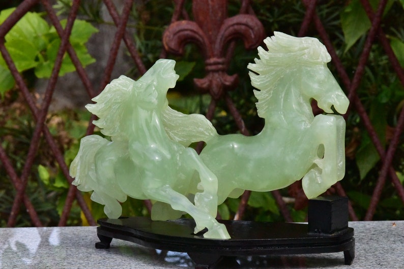 New Jade Running Horses Etsy
