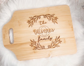 Laser Engraved Bamboo Cutting Board