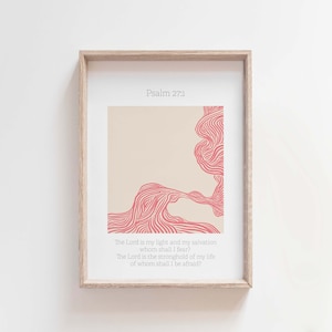 Psalm 27:1 | Abstract Art | Modern Scripture Decor | Bible Verse Prints | Christian Home Decor | Christian Faith | The Lord is my light