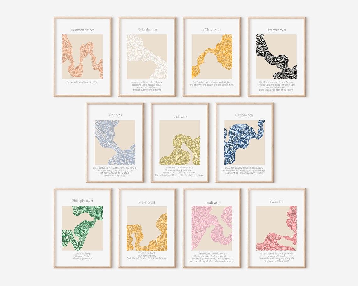 Abstract Art | Modern Scripture Decor | Bible Verse Prints | Christian ...