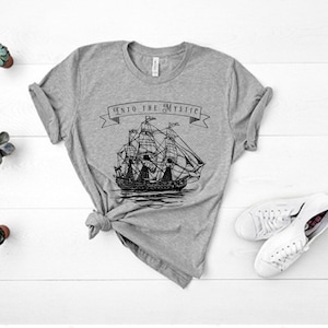 Into the Mystic Vintage Esque Van Morrison Ship Graphic Tee, Unisex, Various Colors, High Quality, Mens or Womens, XS-4X