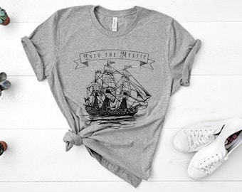 Into the Mystic Vintage Esque Van Morrison Ship Graphic Tee, Unisex, Various Colors, High Quality, Mens or Womens, XS-4X