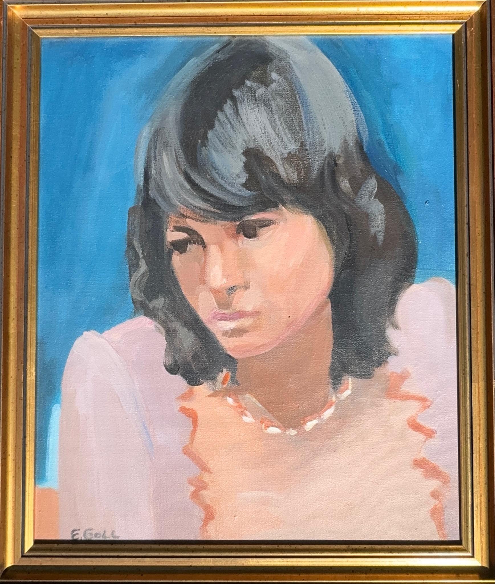 Vintage Female Oil Portrait; Framed Signed Original 1980s Painting ...