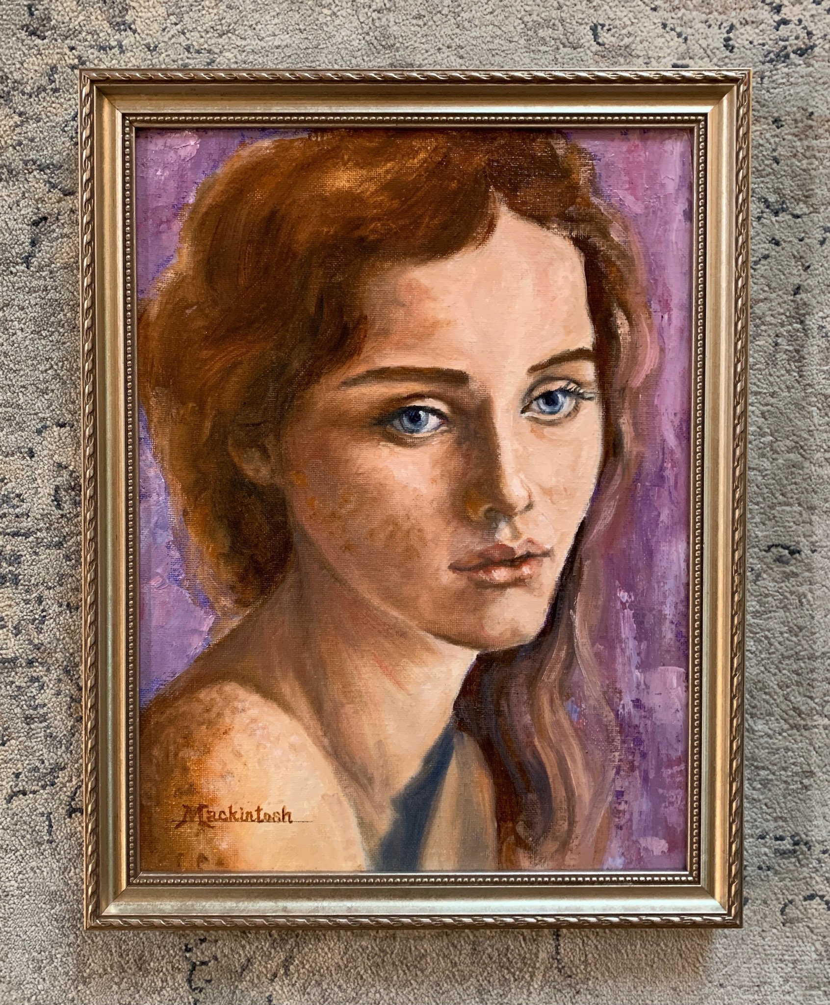 Framed Original Female Portrait Oil Painting of a Girl or - Etsy Australia