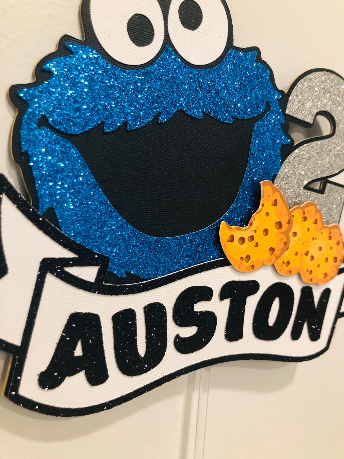 Cookie Monster Personalized Cake Topper Etsy