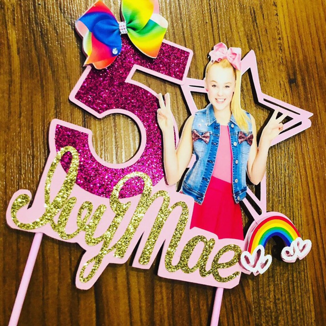 JoJo Siwa Personalized Cake Topper Etsy