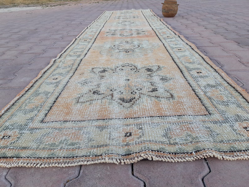 HANDMADE YELLOW and GRAY runner rug2'6x11'1feet Etsy