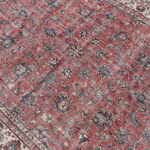 Übergroßer Verblichener Oushak Teppich: 20x30 cm Boho Türkischer Kelim