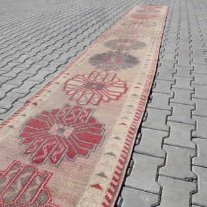 2x17 Pink Turkish Runner Rug, Runner Rug,  Anatolia, Rustic runner rug, Oushak - Vintage Runner, Kilim Runner Rug  2.4x16.9 ft. (76x518cm)
