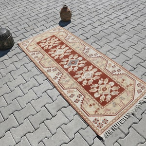 2x6 Turkish Runner Rug, Runner Rug,  Anatolia, Rustic runner rug, Oushak - Vintage Runner, Kilim Runner Rug 2.5x5.8 ft. (78x177cm)