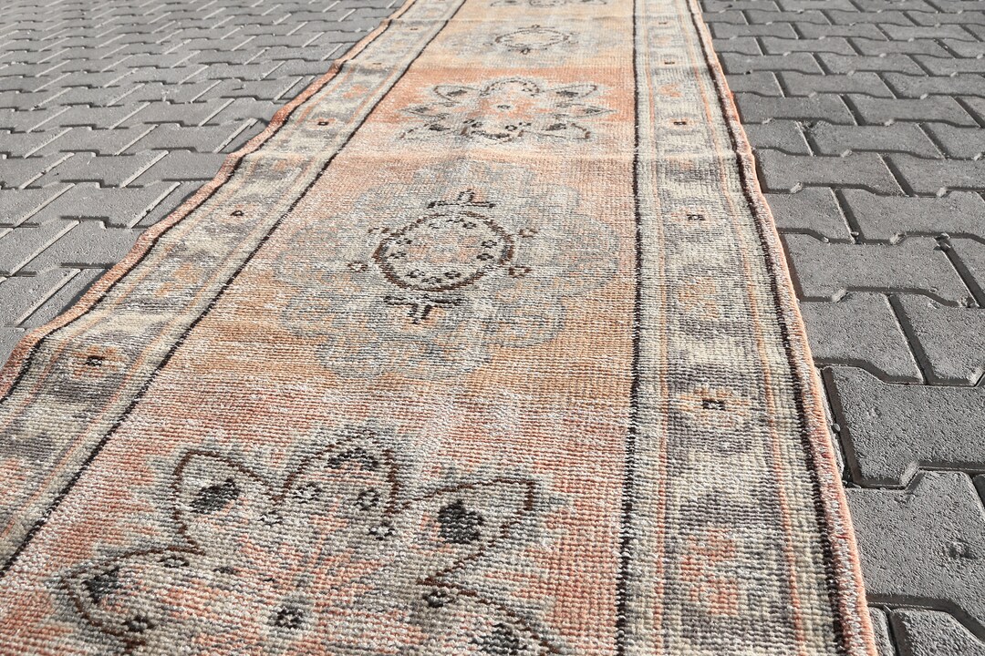 HANDMADE YELLOW and GRAY Runner Rug2x11 Turkish Runner Rug Etsy