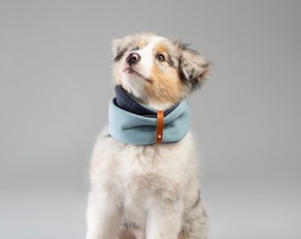 Modern Scandinavian Pet Neck Warmer – Double Cotton Scarf, Stylish Cold Weather Accessory