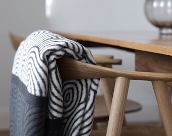 HUMA Cotton Throw Blanket, Scandinavian Decor, Home Gift
