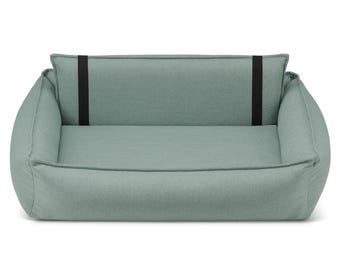 Orthopedic Memory Foam Dog Bed, Supportive Pet Couch with Removable Backrest