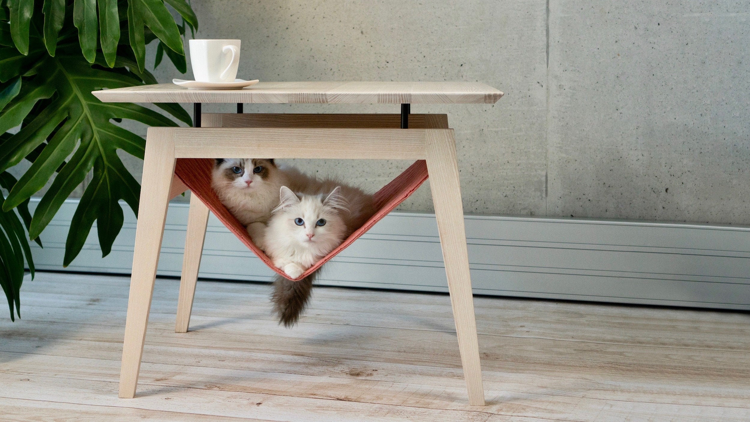 KIKKO, Luxury Coffee Table, Cat Bed, Scandinavian Design, Designer Bed