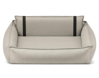 Orthopedic Memory Foam Dog Bed, Supportive Pet Couch with Removable Backrest