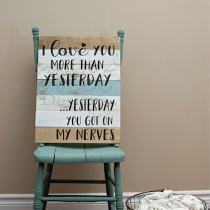 I Love You More Than Yesterday, Yesterday You Got On My Nerves  SVG,  Cut File, Design File, Commercial Use friendly