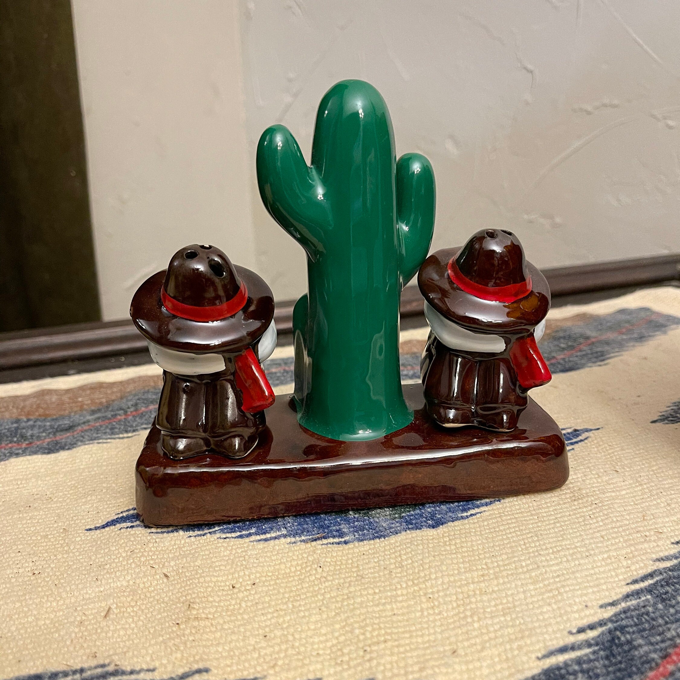 Cowboy Cactus Salt and Pepper Shakers Etsy