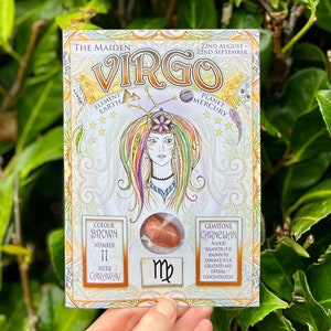 Carta del zodiaco Virgo, Virgo, carta del zodiaco, Zodíaco, características de Virgo, piedra preciosa de Virgo, cornalina, piedras preciosas.