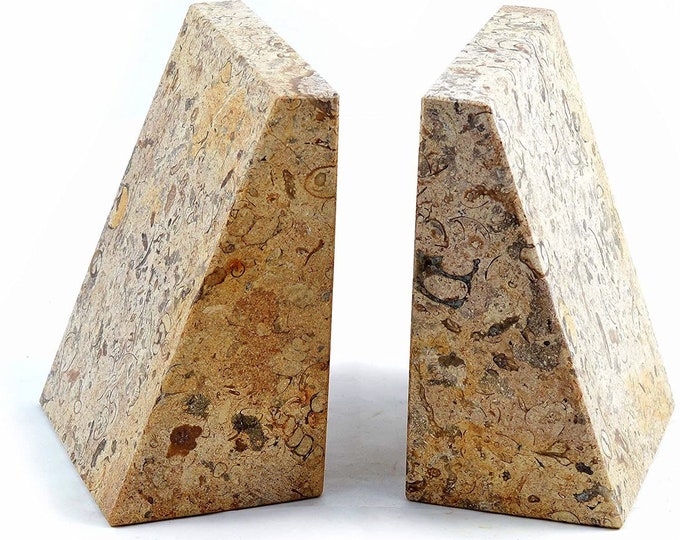 Fossilstone Marble Bookends Fossil Bookends Natural Etsy UK