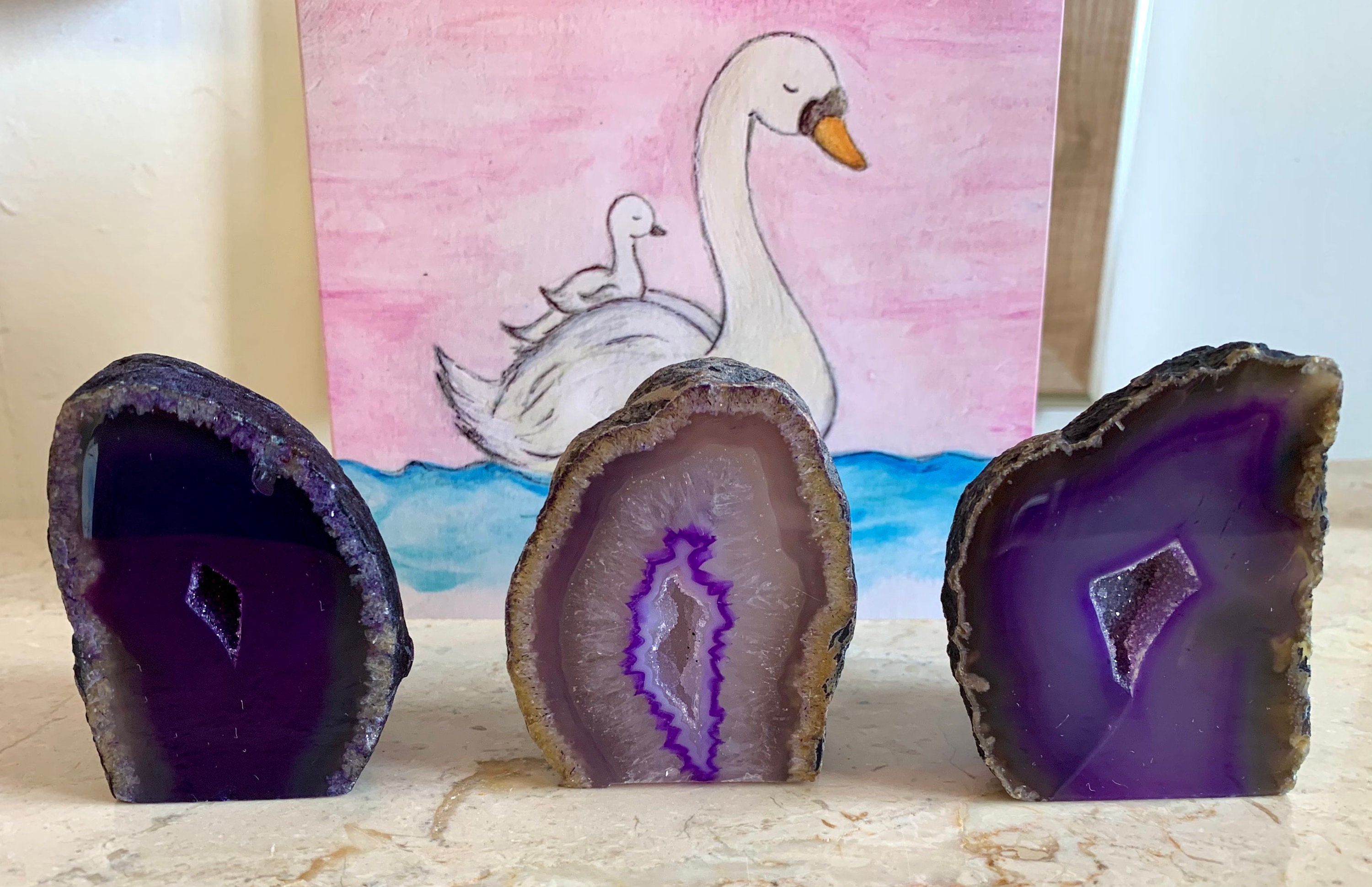 Purple Agate Geode, Brazilian Agate Geode, Purple, Agate Purple Agate Geode, Brazilian Agate Geode, Purple, Agate