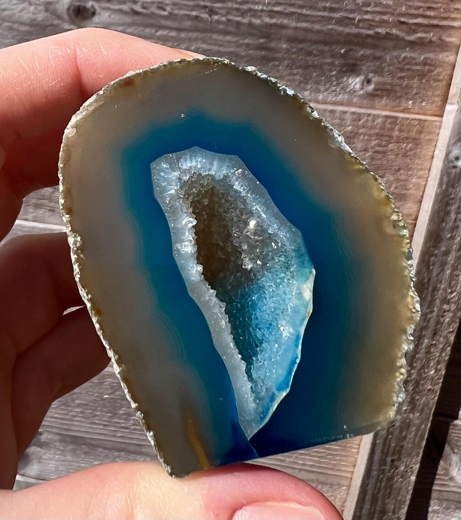 アガット　グリーン、ブルー Blue Agate Geode, Brazilian Agate Geode, Geode, Crystal