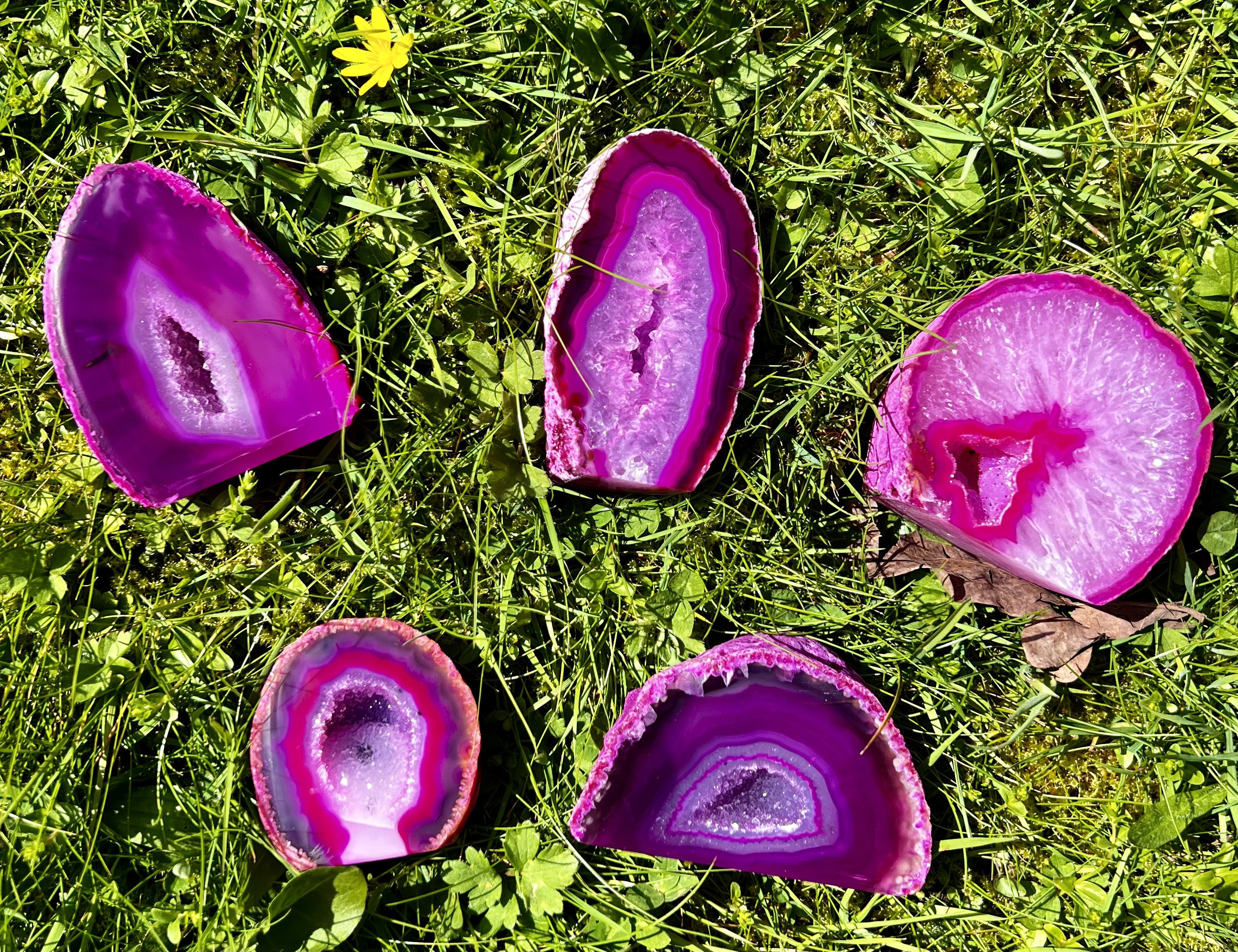 ピンクアゲートジオード、ジオード、ピンクジオード、クリスタル