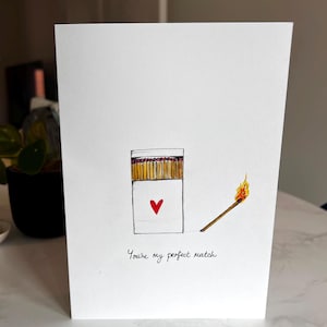 Eres mi pareja perfecta, pareja perfecta, tarjeta dibujada a mano, amor.