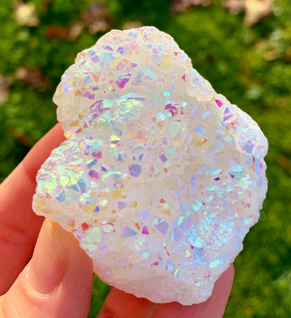 White Aura Geode Geode Sparkly Sparkly Geode Shiny Gift. Etsy