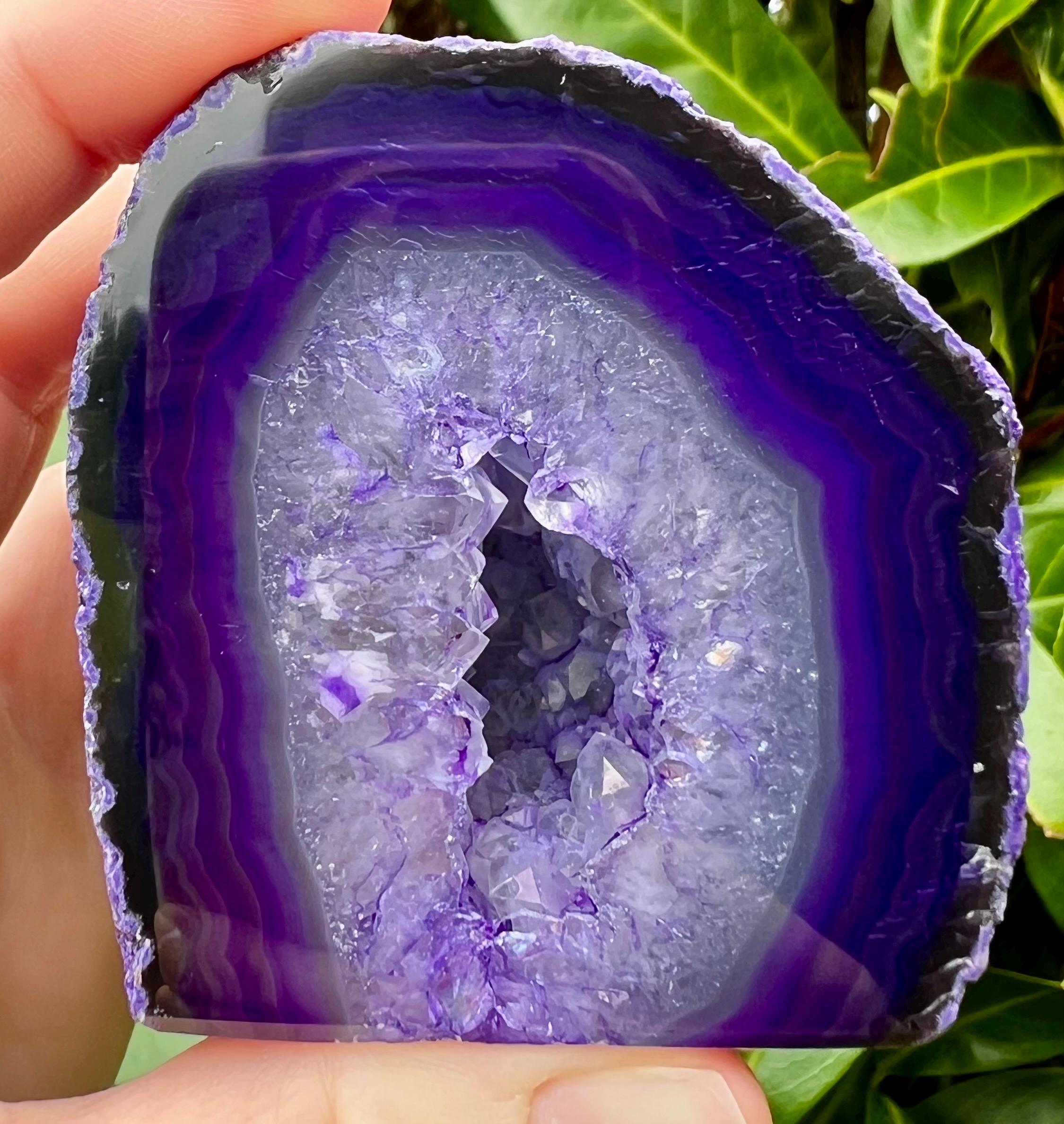 紫瑪瑙ジオード、ブラジル産瑪瑙ジオード、紫、瑪瑙、ギフト