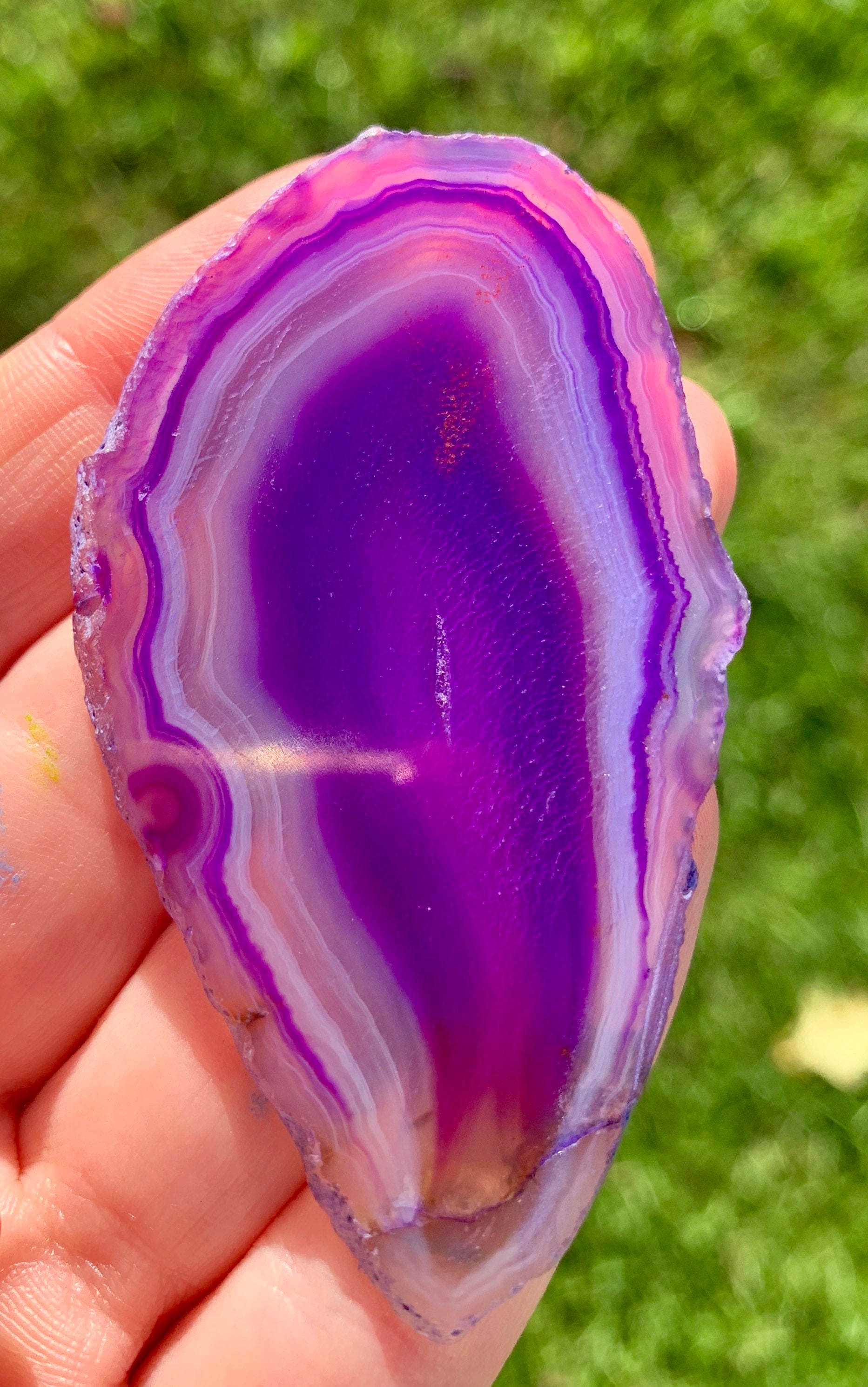 Purple Agate Slices Agate Slices Purple Colourful Natural Etsy UK
