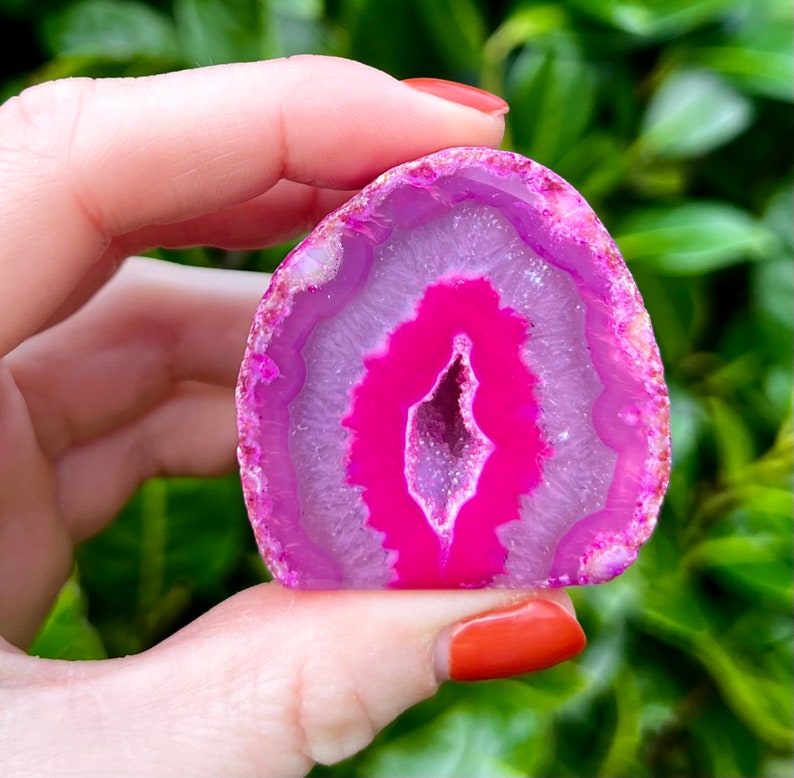 Pink Agate Geode, Geode, Pink Geode, Crystal, Brazilian Agate Geode, Gift, Natural, Beautiful. image 9