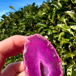 Pink Agate Geode, Geode, Pink Geode, Crystal, Brazilian Agate Geode, Gift, Natural, Beautiful. image 3