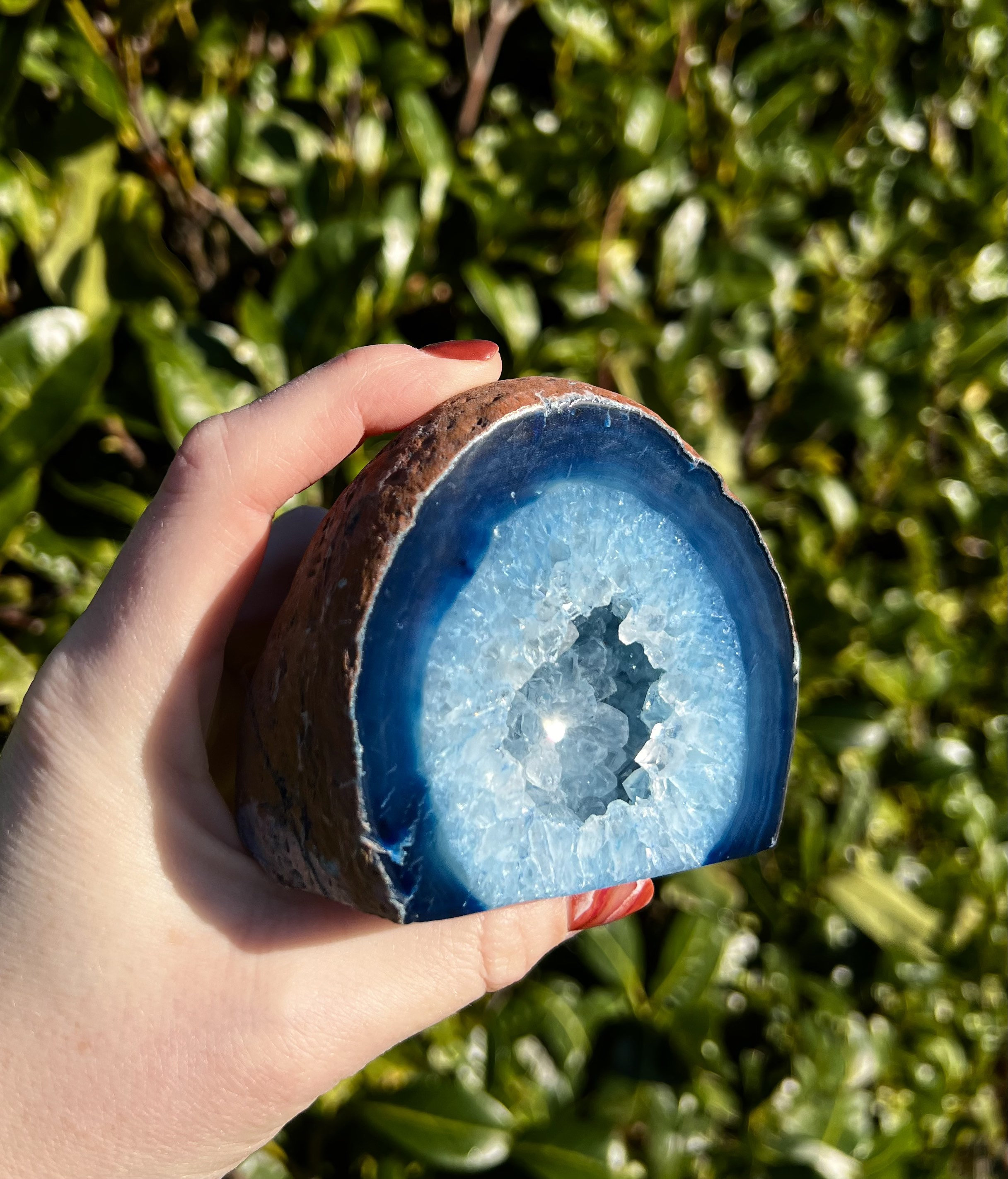 ブルーアゲートジオード、ブラジル産アゲートジオード、ジオード