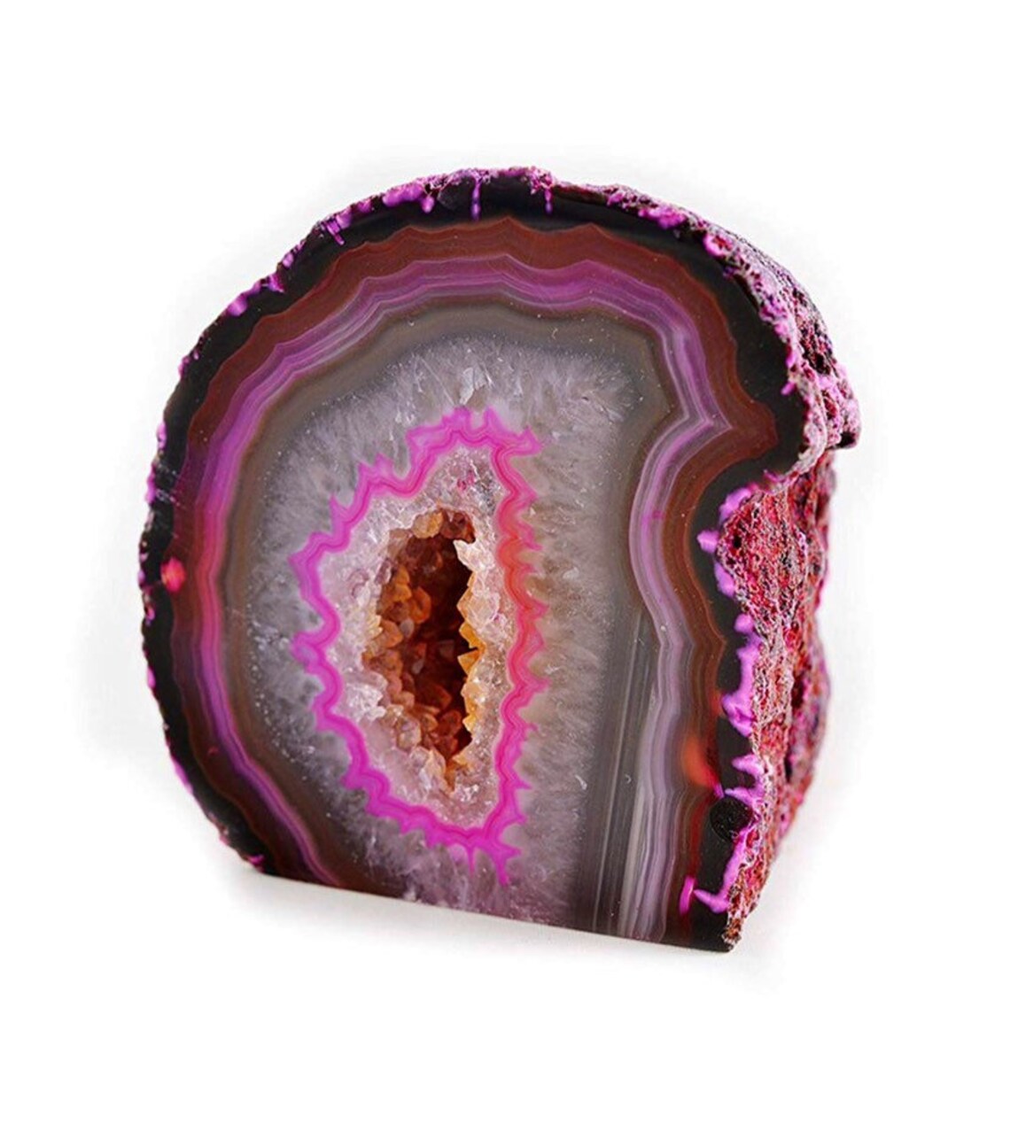 Pink Agate Geode Geode Pink Geode Crystal Brazilian Agate Etsy